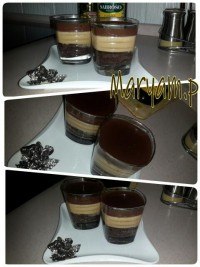 موس سه لایه شکلات و گیلاس