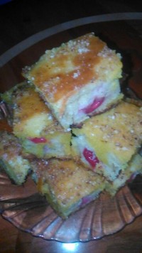 کیک قهوه لیمو - تمشک