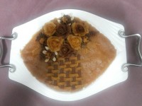 حلوای سه آردبا تزیین گل رز