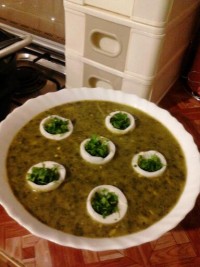 سوپ اسفناج با رشته