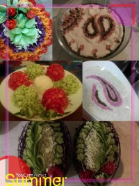 تزیین سالاد و ماست