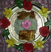 سبزی پلو با ماهی سفید