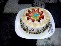 کیک شکلاتی باروکش خامه