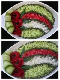 تزیین سالاد شیرازی