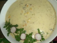 سوپ شیر وقارچ و مرغ