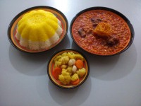 خورش قیمه و پلو قالبی