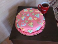 کیک با خمیر فوندانت