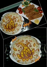 ته دیگ طرحدار وکباب تابه ای