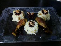 زرشک پلو با مرغ سوخاری