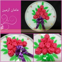 ژله رولی به شکل گل رز