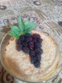 پودینگ برنج با کرم بروله