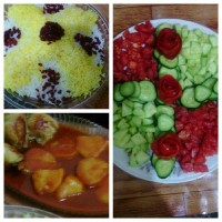 خورشت الو با مرغ