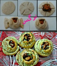 پیراشکی به شکل گل رز