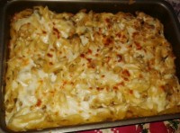 اسپاگتی با سس خامه