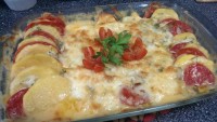 گراتن مرغ و سبزیجات