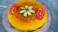 ته چین آلو و اسفناج با مرغ