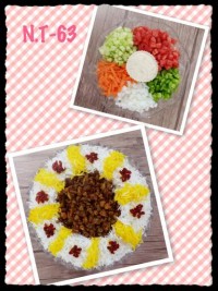 پلو هندی با سالاد