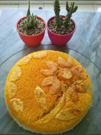 ته چین گوشت با تزیین ته دیگ