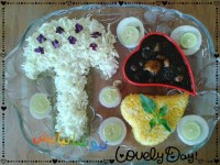 برنج و قورمه سبزی