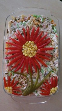 سالاد ماکارونی با ژامبون