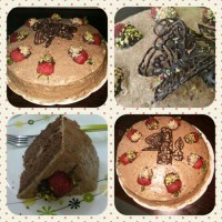 کیک شکلاتی با کرم موکا