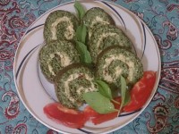 رولت سبزی و ماهی