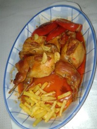 خوراک بلدرچین با سس پرتقال