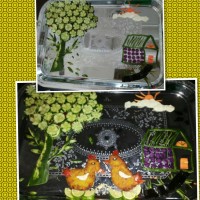 تزیین کوکوسیب زمینی براتومسابقه که اول شدم