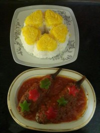 رول بادمجون گوشتی