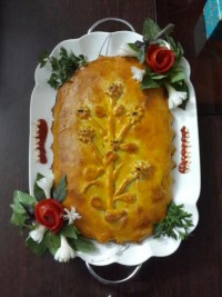 کاسترول خمیری با گوشت
