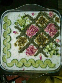 تزیین ماست خیار