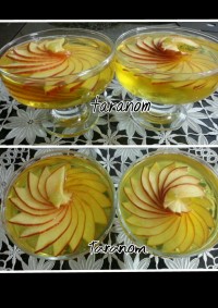 ژله فرفره ای سیب