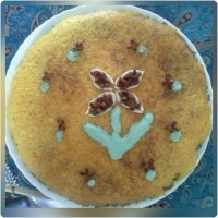 ته چین شیرازی با یه تزیین ساده ساده