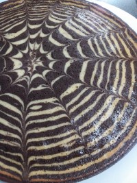 کیک دورنگ (زبرا کیک)