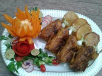 خوراک بلدرچین در فر