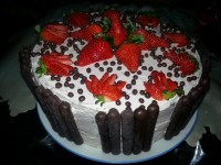 cake shokolati va vanili.