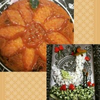 ماکارونی و سالاد شیرازی