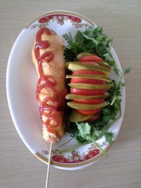 هات داگ با آرد ذرت