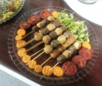 کباب دورنگ (گوشت ومرغ)