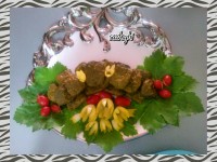 دلمه برگ مو با مرغ
