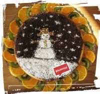 کیک فرشته برفی