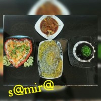 باقالی پلو با گوشت و سالاد وژله