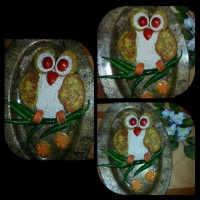 تزیین کوکو سیب زمینی برا پسرم (ایده از دوست پاپیونی گلم)