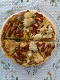 پیتزا خانگی.