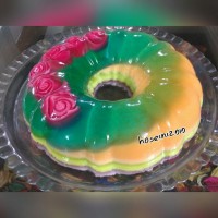 ژله تلفیقی از ویترینی ابرنگی اریب رنگین کمان