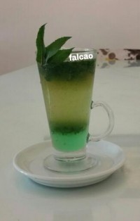 نوشیدنی موخیتو 3 رنگ . (گودال سبز)