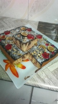 کیک ساده با رویه شکلات