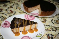 چیزکیک نسکافه و شکلات عالی خودم پز