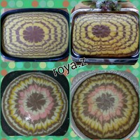 دوتا کیک زبرا قبل پخت و بعد پخت