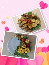 تزئین ظرف غذا (جوجه کباب خونگی)